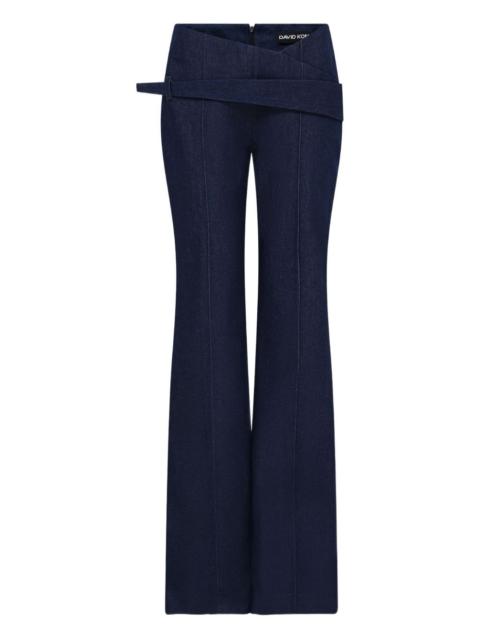 asymmetric-waist jeans