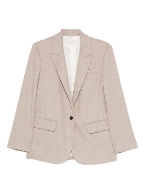 single-breasted peak-lapels blazer