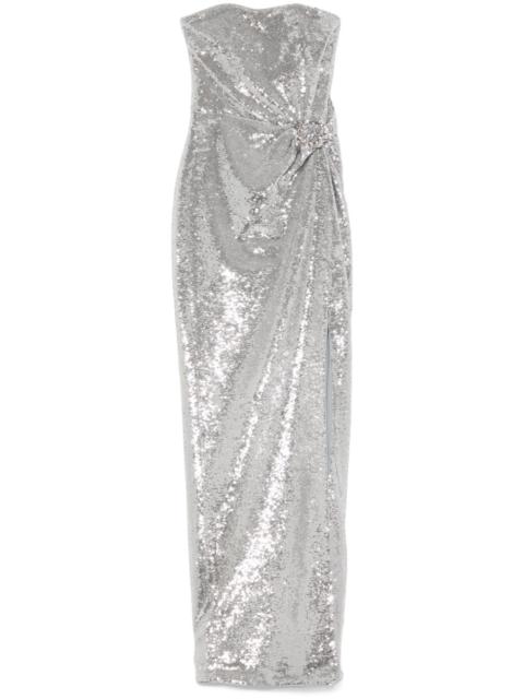sequin buckle gown