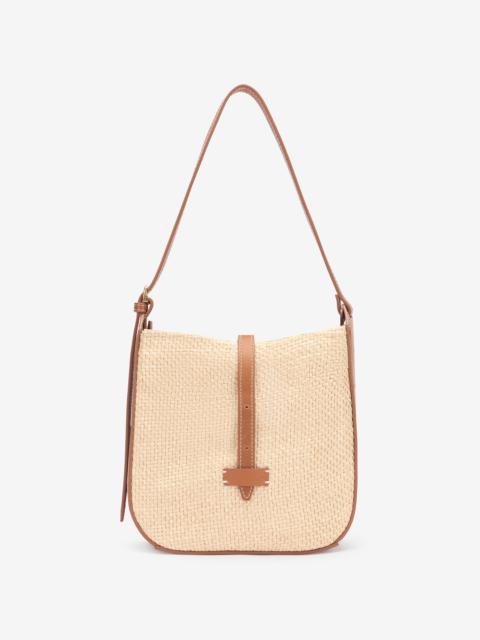 Beige Woven Medium Shoulder Bag