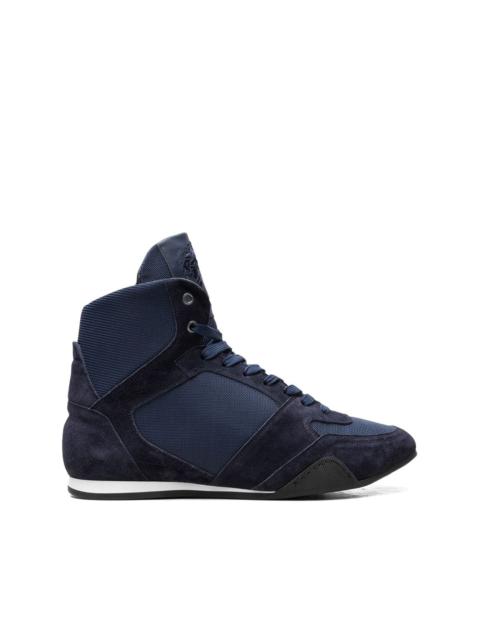High Top Greek Key "Navy" sneakers
