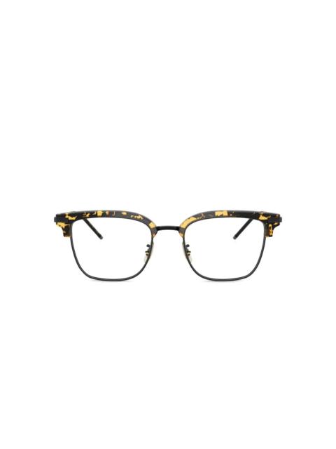 tortoiseshell square-frame glasses