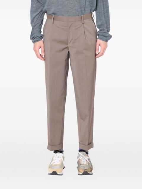 pleated-cuffed trousers