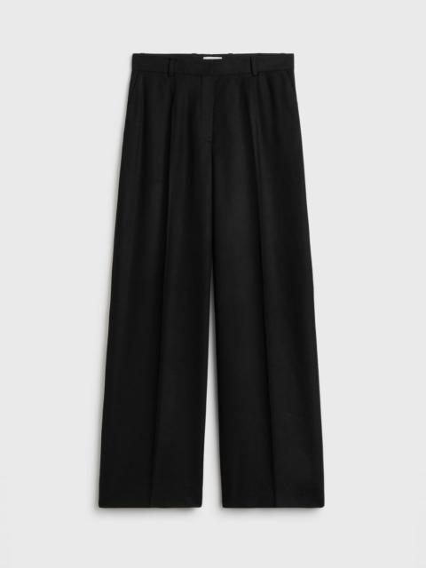 Wide flannel trousers black