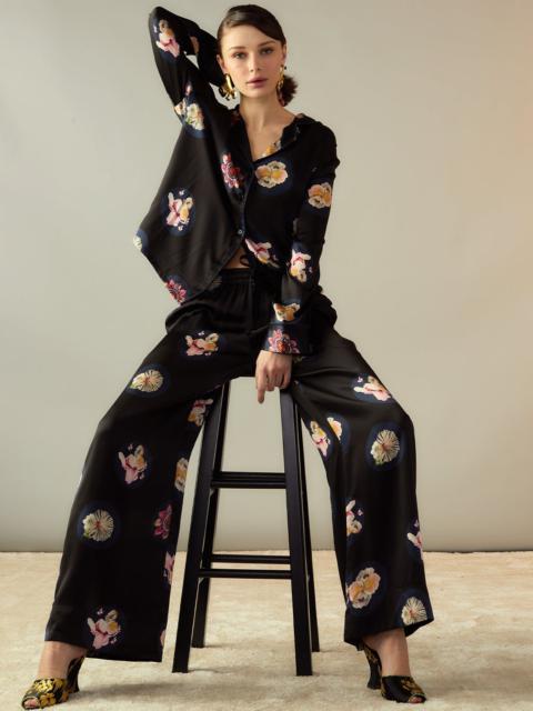 Moonlit Petal Silk Pant