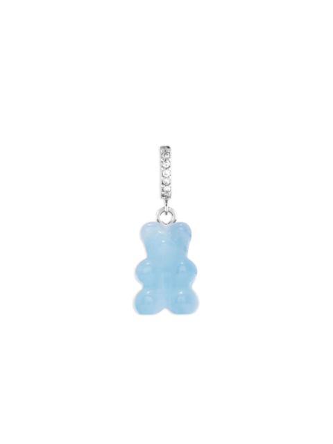 Nostalgia Bear crystal-embellished hoop earring