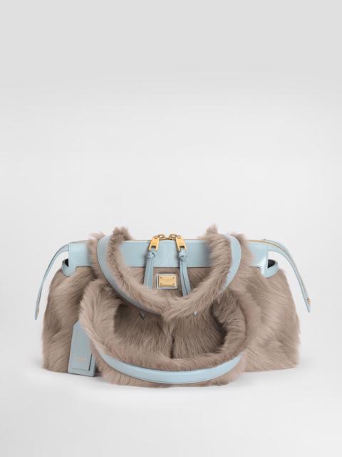 Vittoria shoulder bag in shearling and calfskin