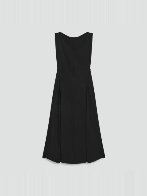 Draped Midi Dress in Washed Twill