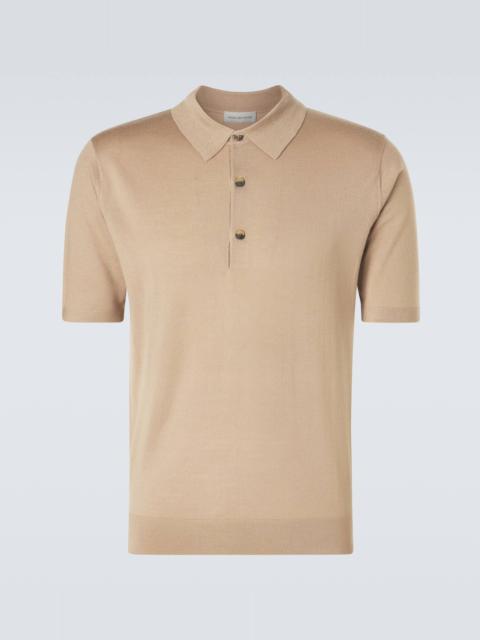 Wool polo shirt