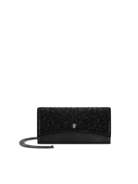 crystal-embellished skull crossbody bag