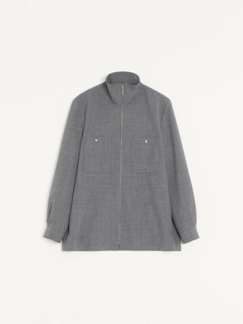 VALENTINO SHIRT JACKET IN MOULINÉ WOOL