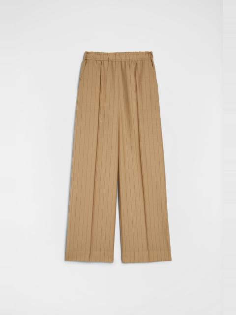 Wool Blend Pinstripe Trousers