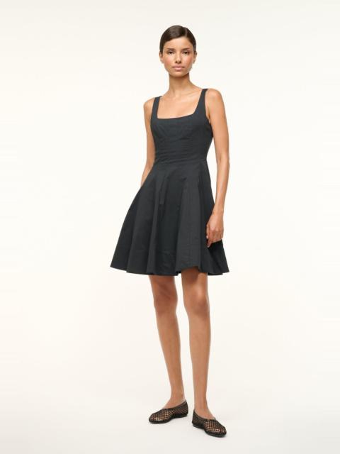 STAUD MINI WELLS DRESS BLACK