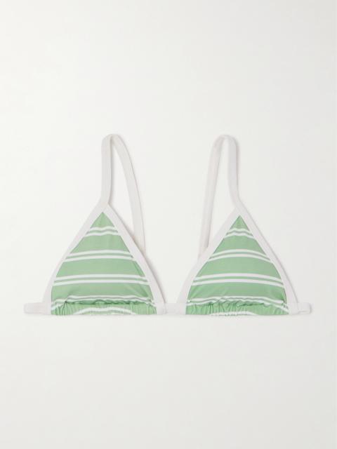 Bianco Striped Triangle Bikini Top