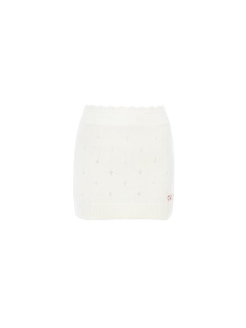 FITTED MINI SKIRT IN A WOOL & CASHMERE KNIT
