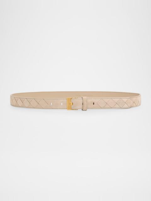Intrecciato Suede Belt