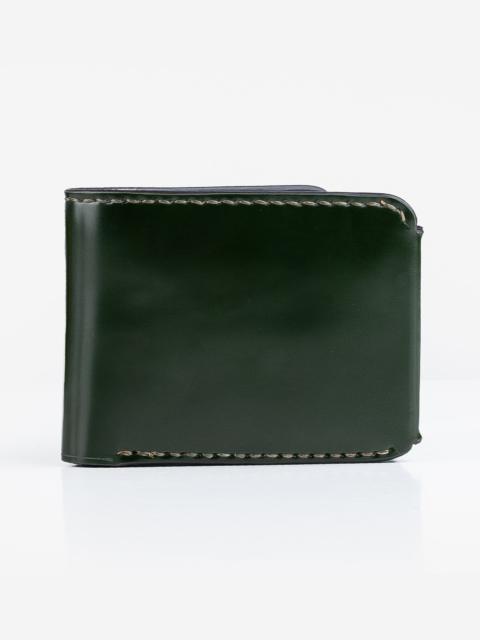 SMALL SHELL CORDOVAN WALLET - GREEN