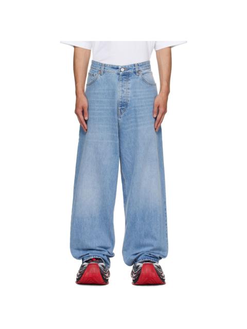 Blue Painted Anarchy Reworked Jeans