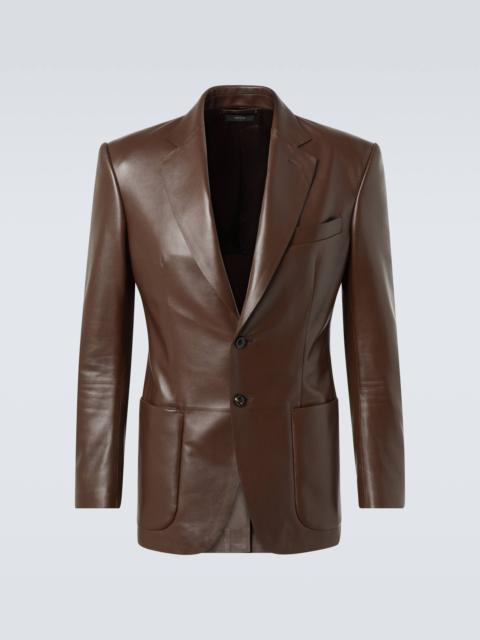 Leather blazer