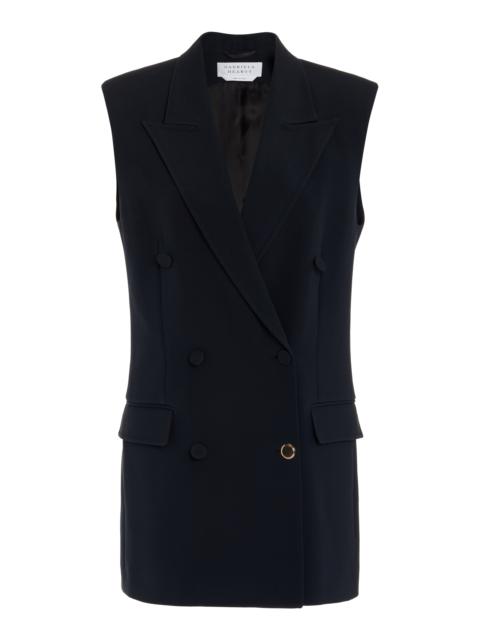 Mayte Vest in Silk Wool Cady