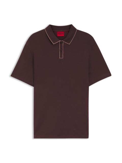 COTTON-JERSEY POLO SHIRT WITH CONTRAST EDGES