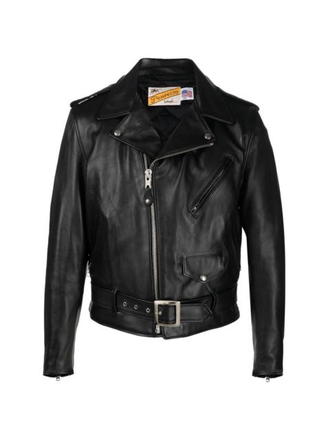 leather biker jacket