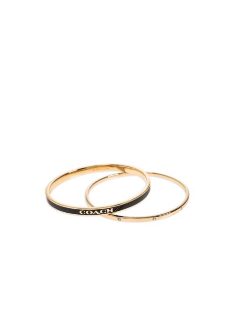 crystal-embellished bracelets (set of two)