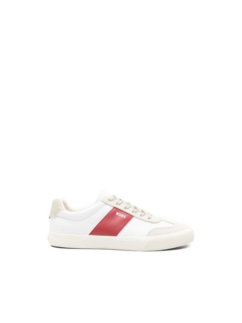 panelled lace-up sneakers