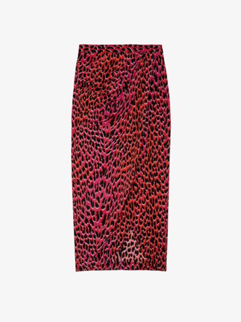 Jamelia Leopard Silk Skirt