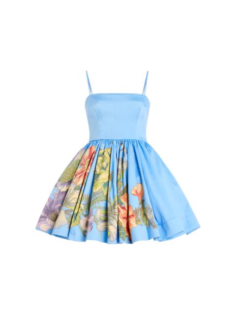 Donata Printed Poplin Mini Dress blue