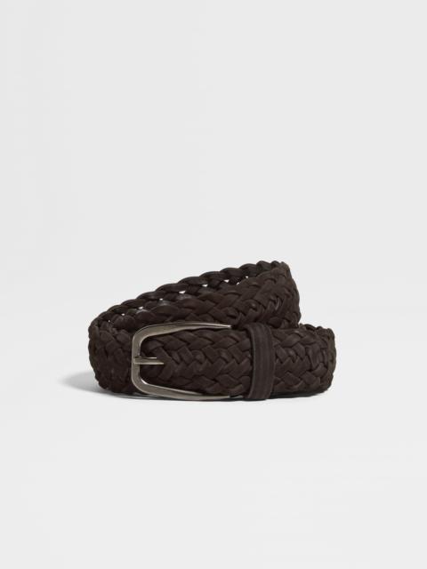 DARK BROWN LEATHER BELT