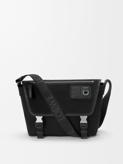 Medium Flex messenger in canvas and suede