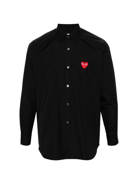 UNISEX LS SHIRT RED HEART - BLACK