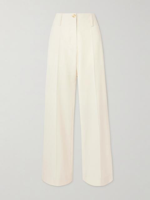 Stretch Wool-twill Tapered Pants