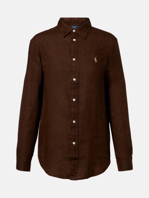 Logo linen shirt