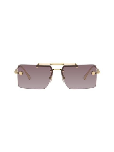 Gold Rimless Sunglasses