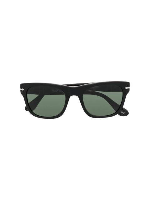 polished-effect square-frame sunglasses