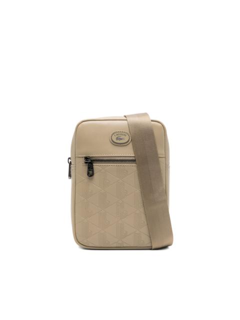 embossed-logo cross body bag