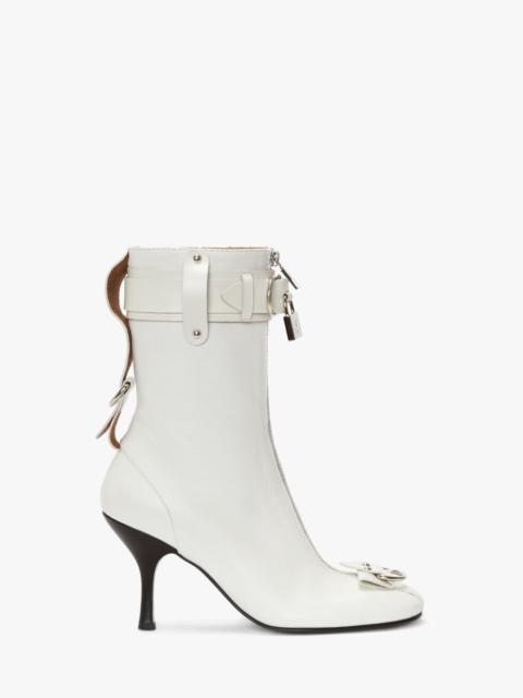 PADLOCK ANKLE HEEL BOOTS