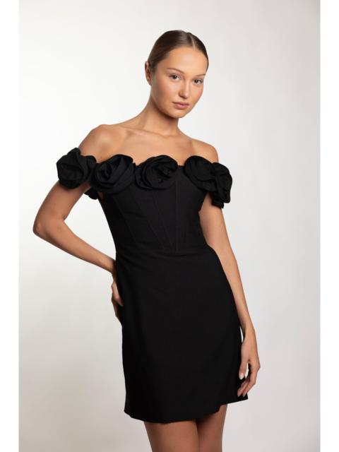 LIGHT SPOT CREPE MINI DRESS