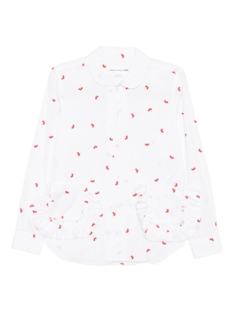 ruffled-pocket shirt