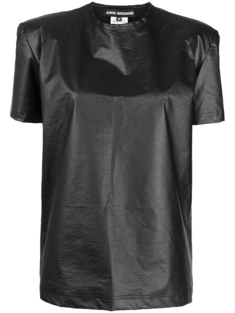 metallic short-sleeve T-shirt