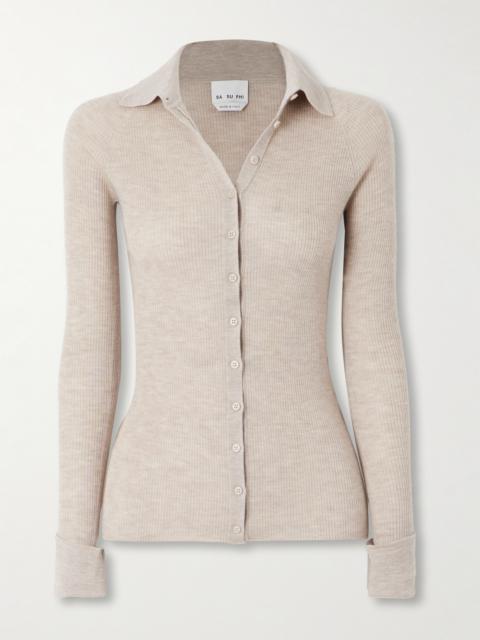Ribbed Cashmere And Silk-blend Cardigan