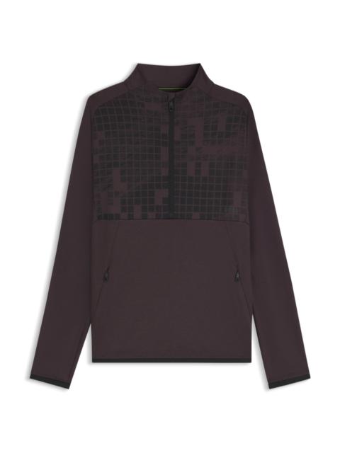 ACTIVE HALF-ZIP SWEATSHIRT IN PRINTED QUICK-DRY FABRIC