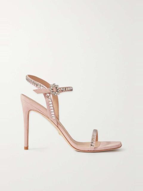 Gemcut Swarovski crystal-embellished suede sandals