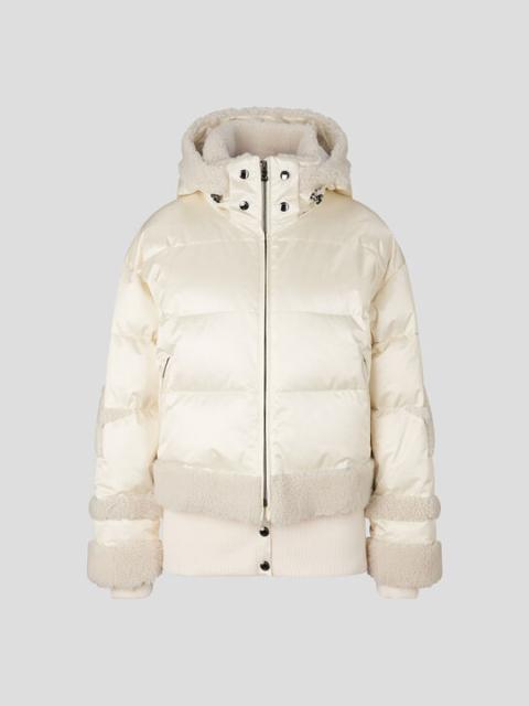Mia down ski jacket in Off-white
