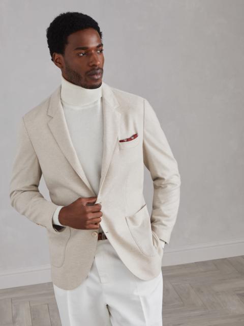 Cashmere jersey blazer with patch pockets