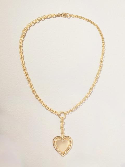 Heart Token Love 18-karat Gold Diamond Necklace