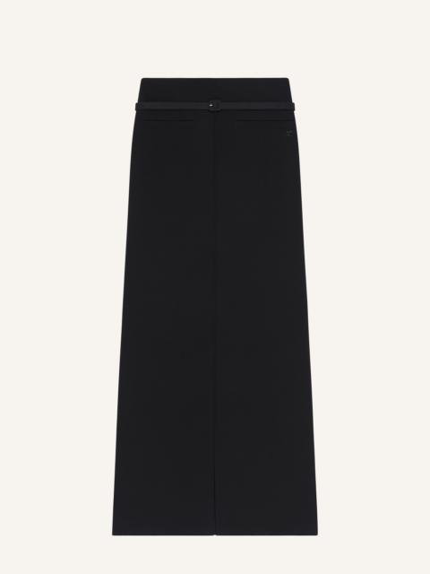 2-POCKET WOOL LONG SKIRT