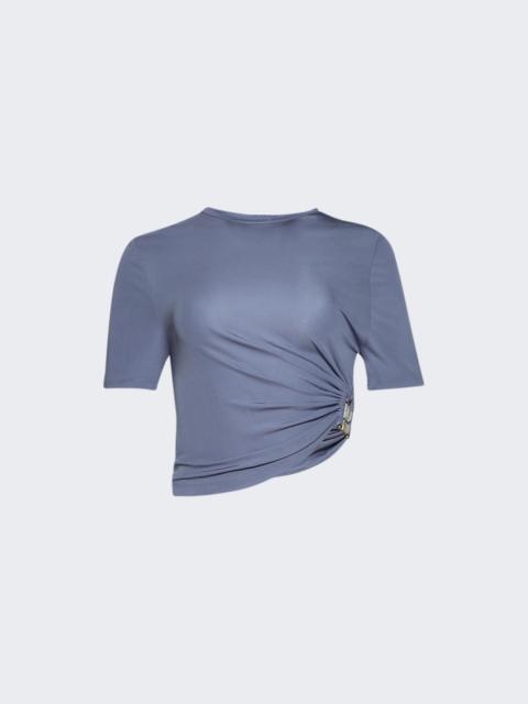 Bezel Quartz Ruched Tee Helio Purple